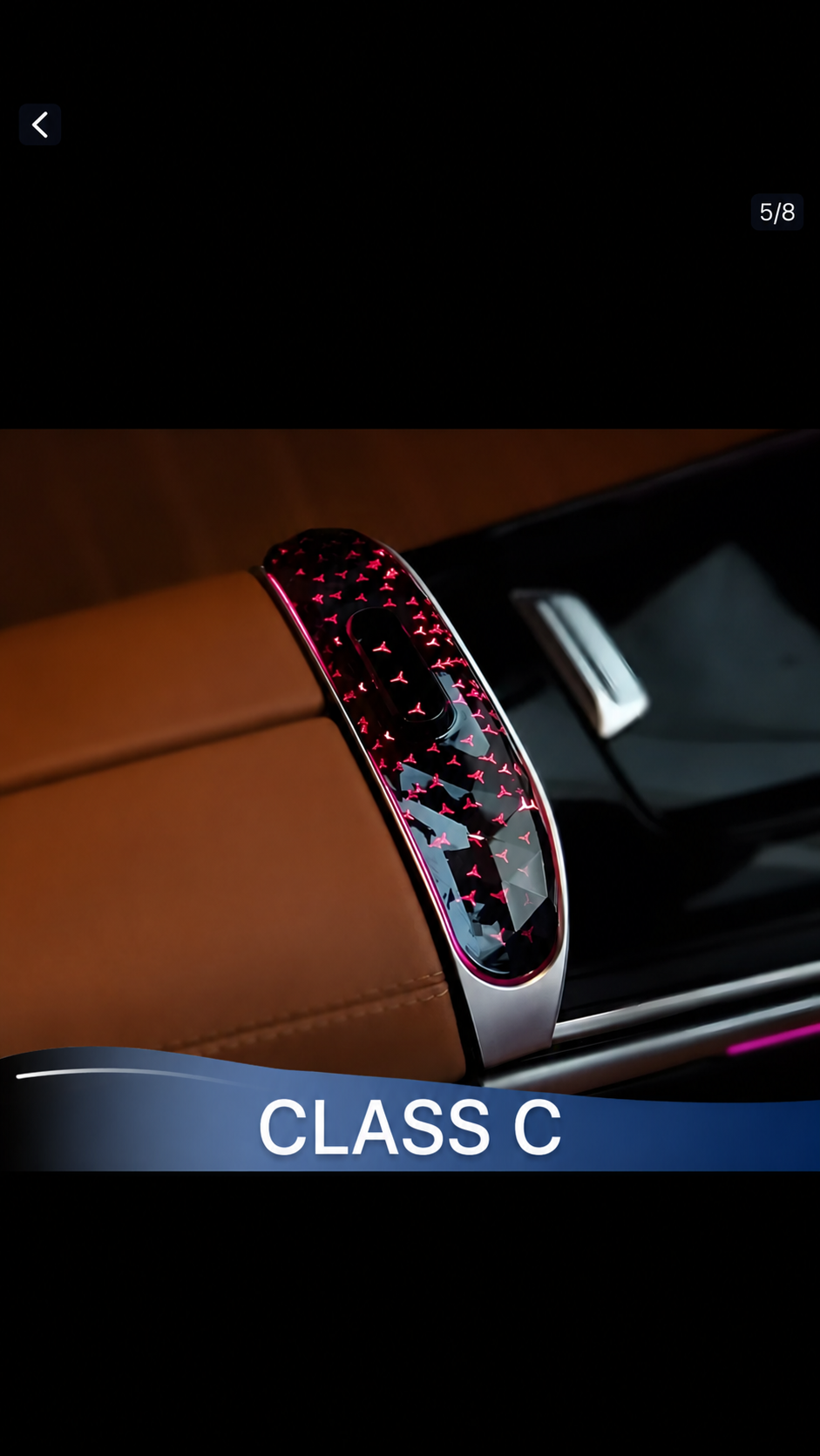 Illuminated Crystal-Effect Trim for Mercedes-Benz C-Class W206 (2022–2025)
