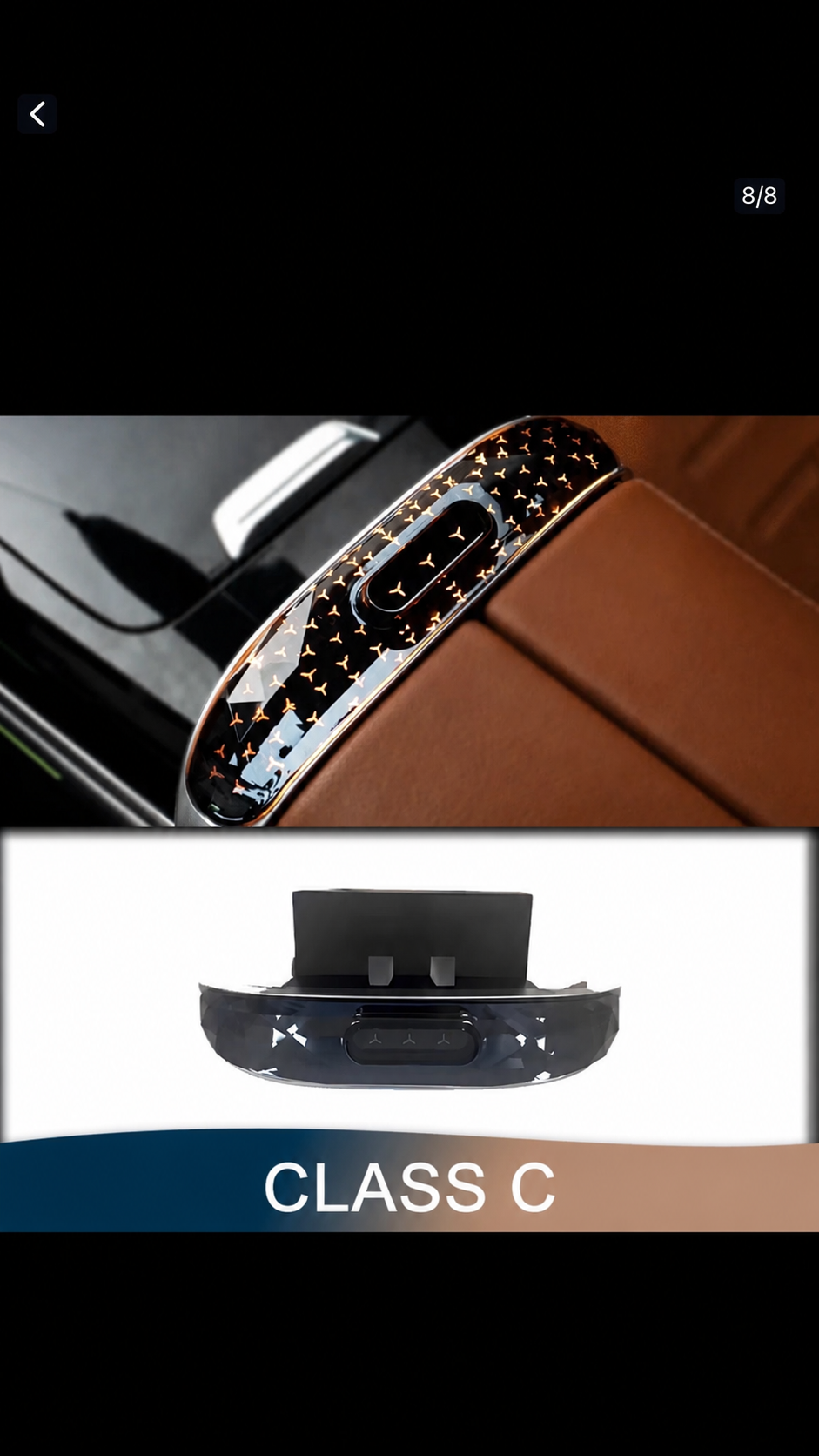 Illuminated Crystal-Effect Trim for Mercedes-Benz C-Class W206 (2022–2025)
